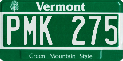 VT license plate PMK275