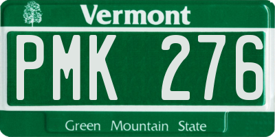 VT license plate PMK276