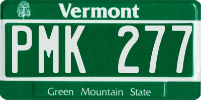 VT license plate PMK277