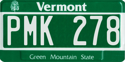 VT license plate PMK278