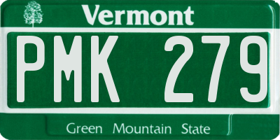VT license plate PMK279