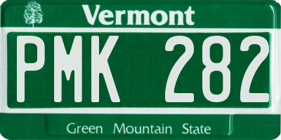 VT license plate PMK282