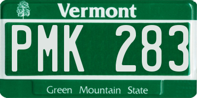 VT license plate PMK283
