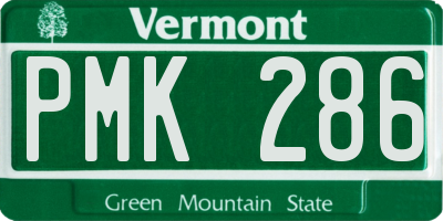 VT license plate PMK286