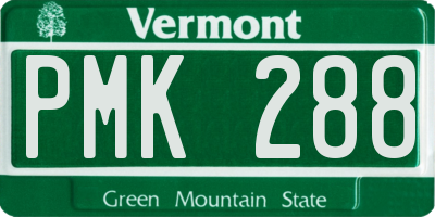 VT license plate PMK288