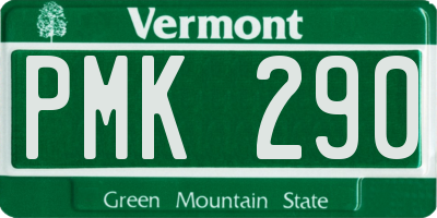 VT license plate PMK290