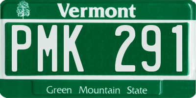 VT license plate PMK291