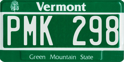 VT license plate PMK298
