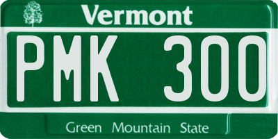 VT license plate PMK300