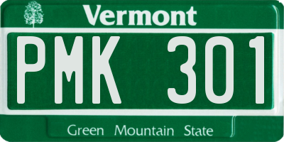 VT license plate PMK301