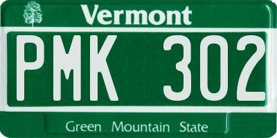 VT license plate PMK302