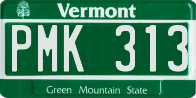 VT license plate PMK313