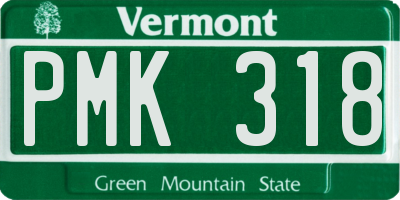 VT license plate PMK318