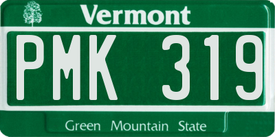 VT license plate PMK319