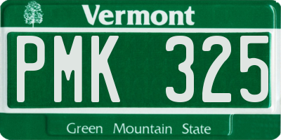 VT license plate PMK325