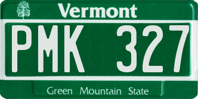 VT license plate PMK327