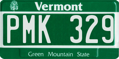 VT license plate PMK329