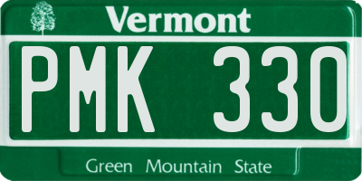 VT license plate PMK330