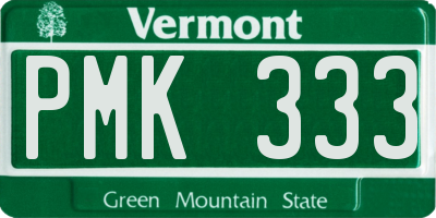 VT license plate PMK333