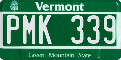 VT license plate PMK339