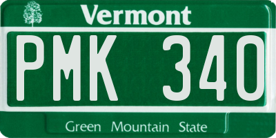 VT license plate PMK340