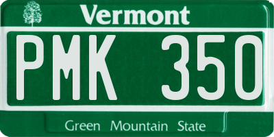 VT license plate PMK350