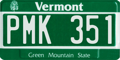 VT license plate PMK351