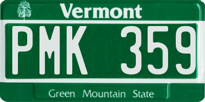 VT license plate PMK359