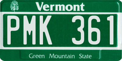 VT license plate PMK361