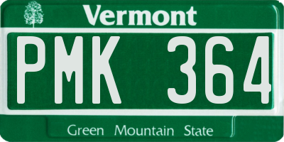 VT license plate PMK364