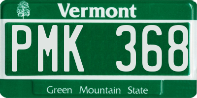 VT license plate PMK368