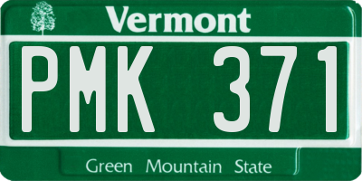 VT license plate PMK371