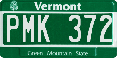 VT license plate PMK372
