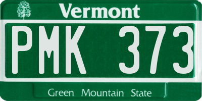 VT license plate PMK373