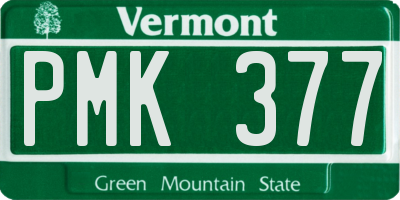 VT license plate PMK377