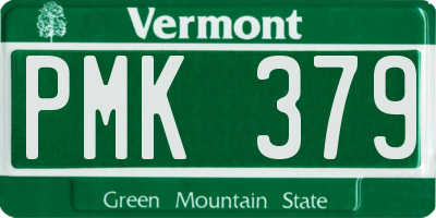 VT license plate PMK379