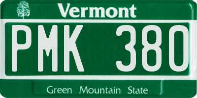 VT license plate PMK380