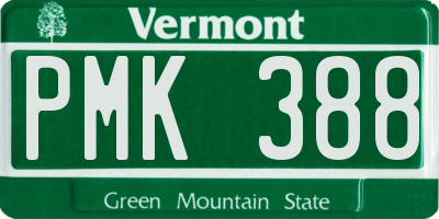 VT license plate PMK388