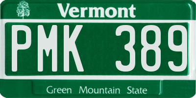 VT license plate PMK389