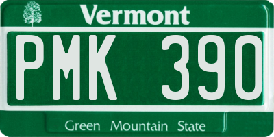 VT license plate PMK390