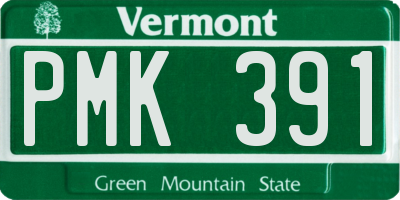 VT license plate PMK391