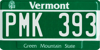 VT license plate PMK393