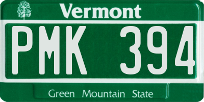 VT license plate PMK394