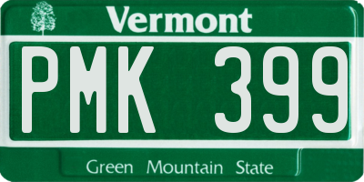 VT license plate PMK399