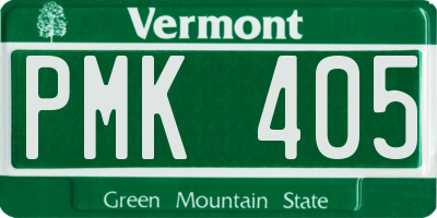 VT license plate PMK405