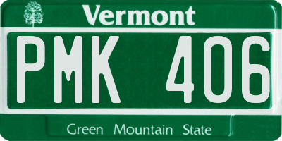 VT license plate PMK406