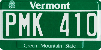 VT license plate PMK410