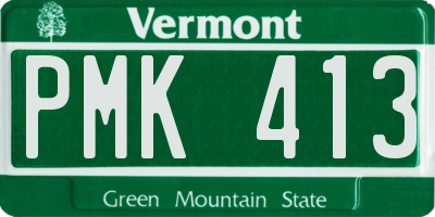 VT license plate PMK413