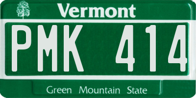 VT license plate PMK414