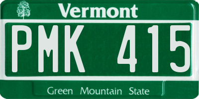 VT license plate PMK415